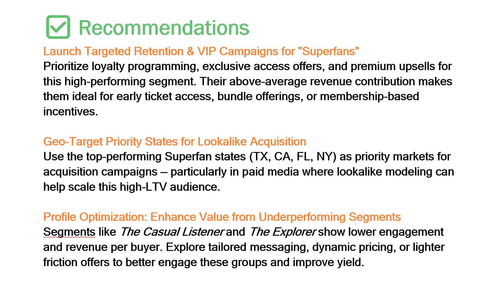 Geographic and Market Mix View