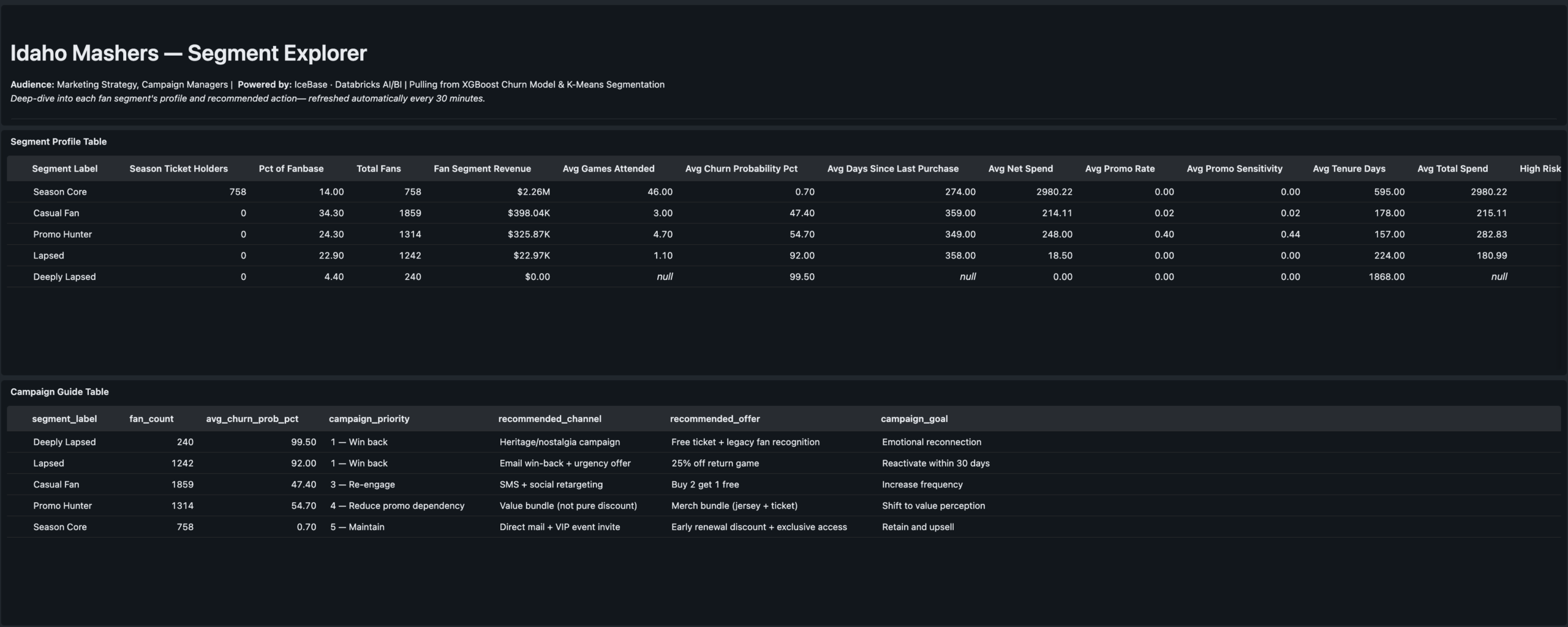 Segment Explorer Dashboard